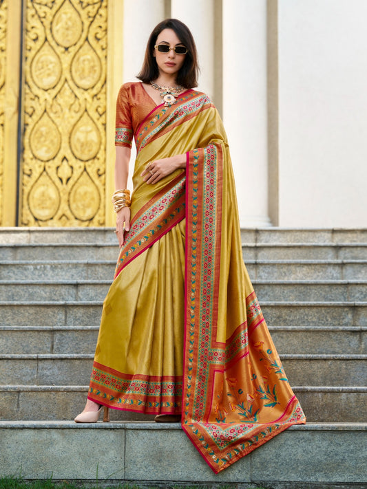 haldi yellow saree