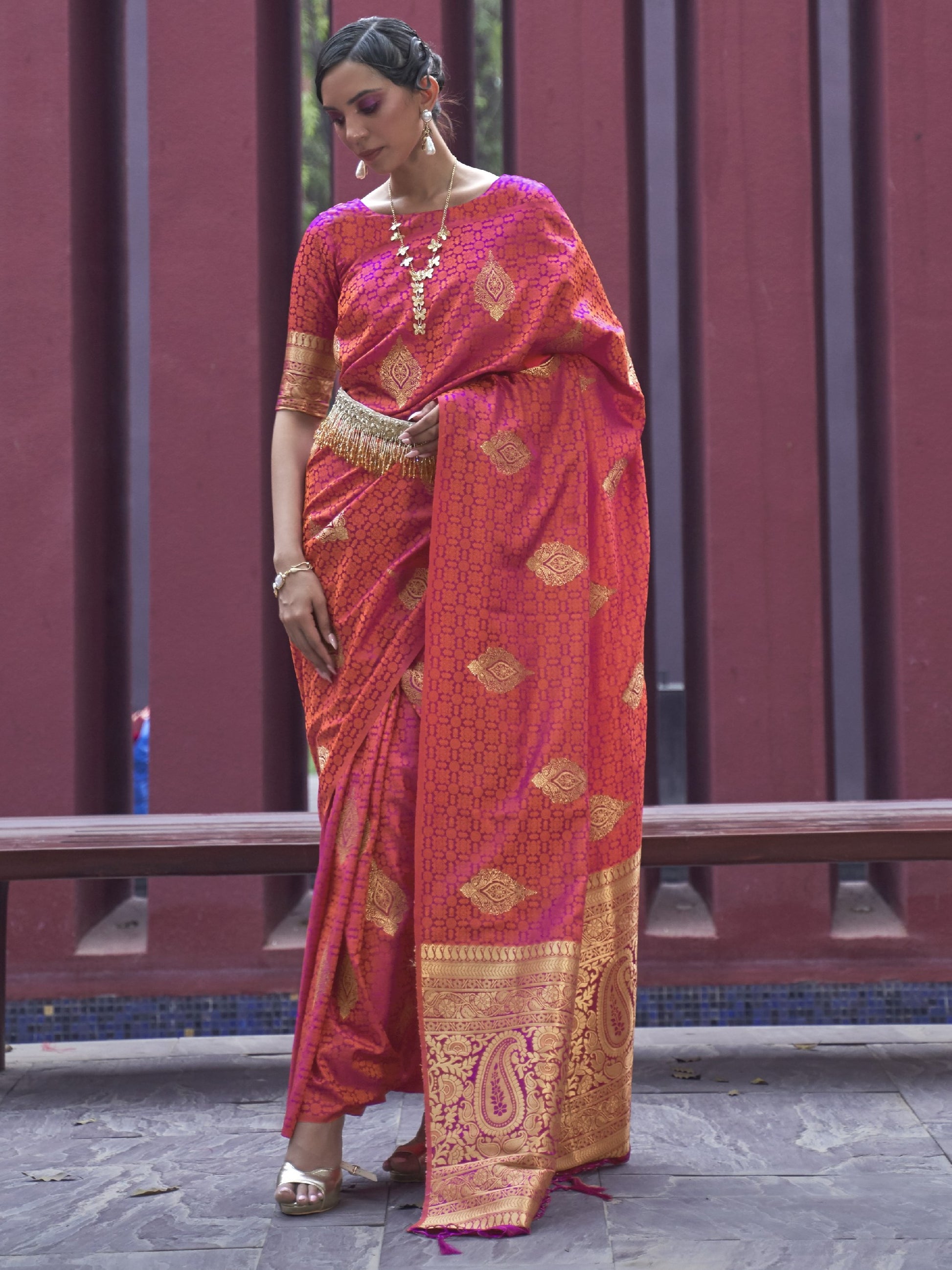 satin banarasi silk sarees