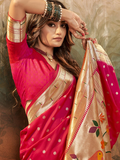 Bridal Pink Paithani Saree