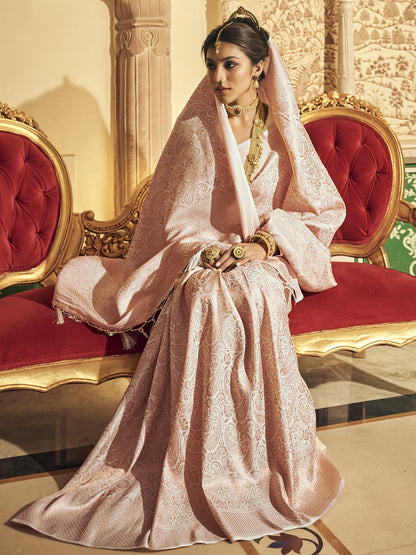 Blush Pink Kanjivaram Saree