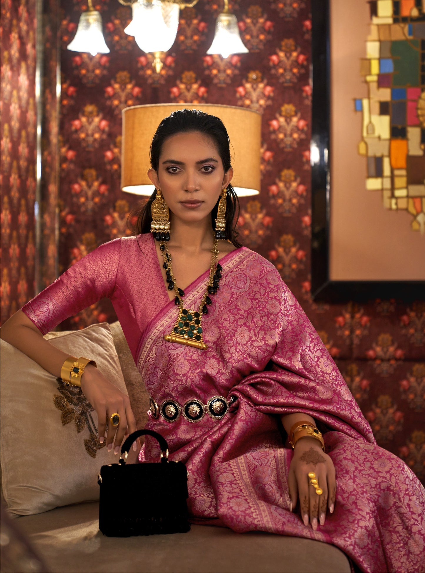 Rani Pink Kanjivaram Saree