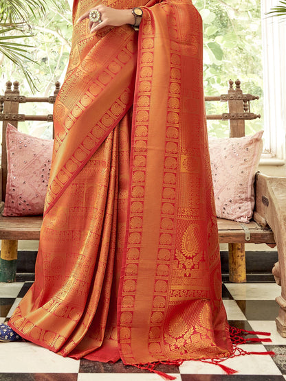 Bridal Red Kanjivaram Saree
