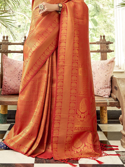 Bridal Red Kanjivaram Saree