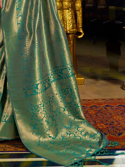 Sea Green Kanjivaram Saree