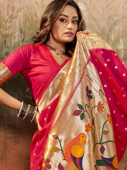 Bridal Pink Paithani Saree