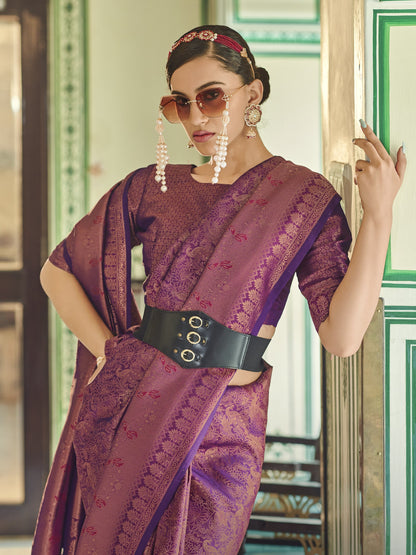 Orchid Purple Kanjivaram Saree