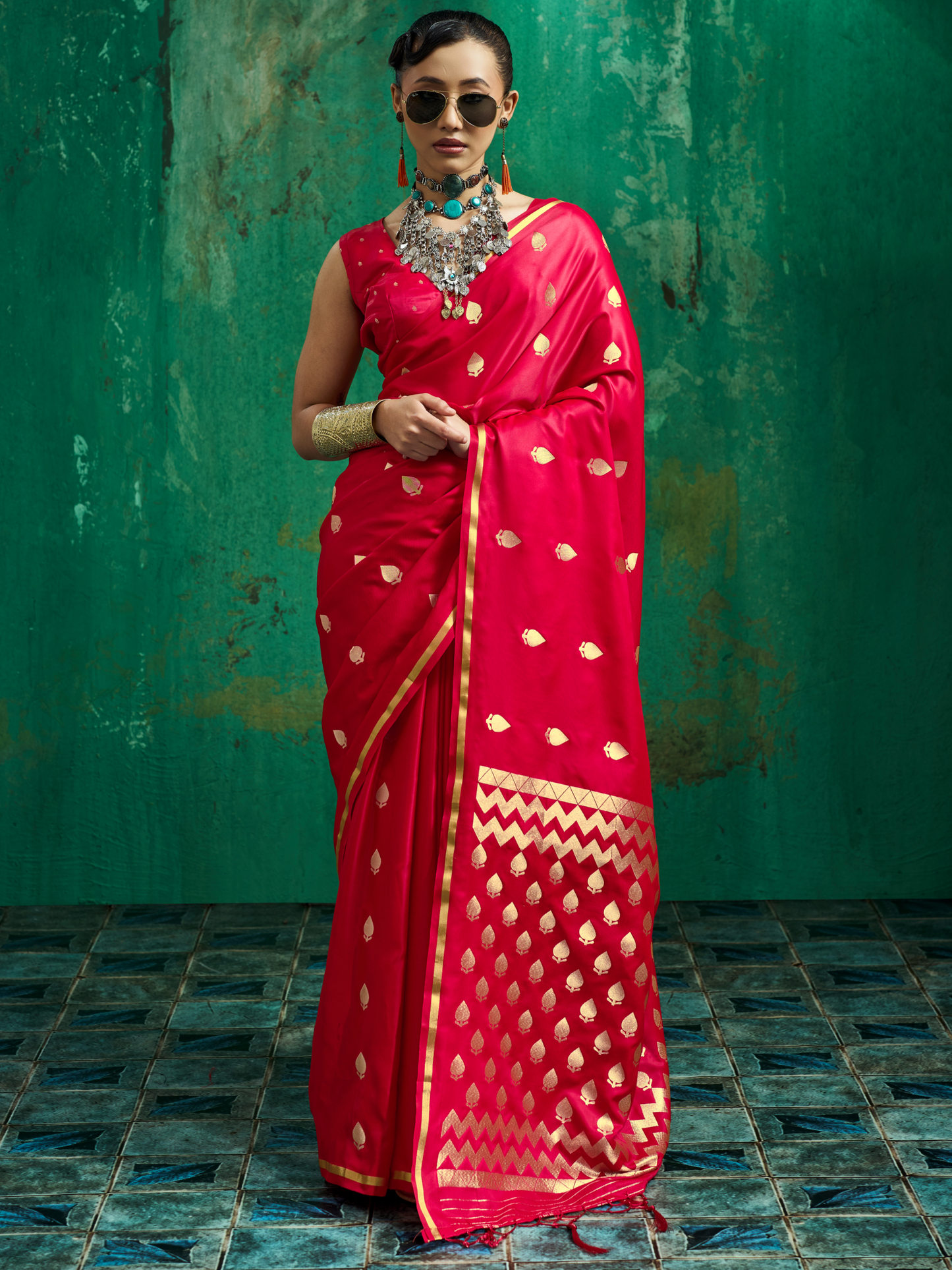 red saree for woman