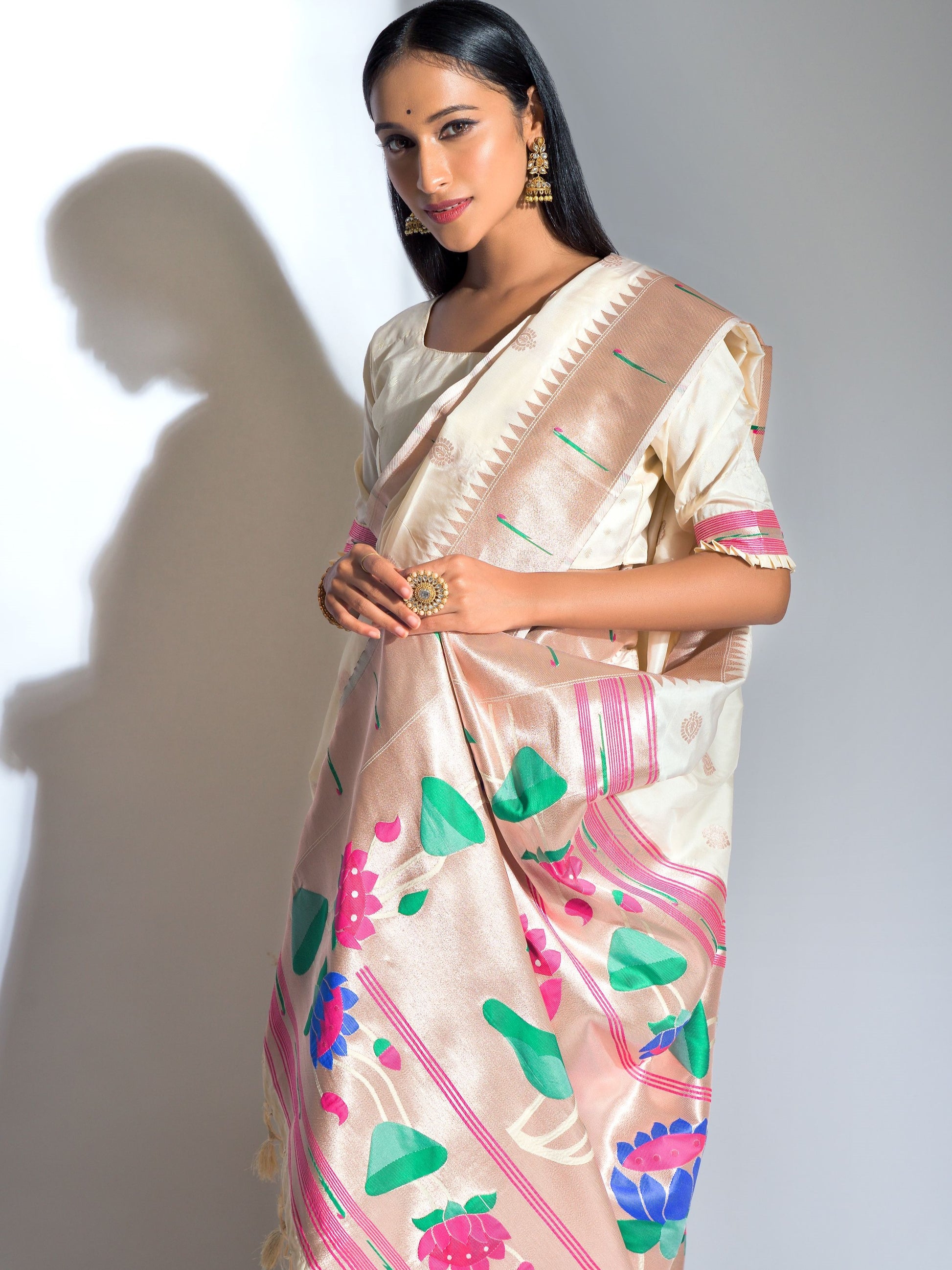 white saree