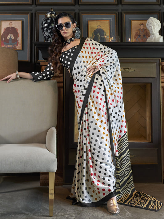 satin silk saree