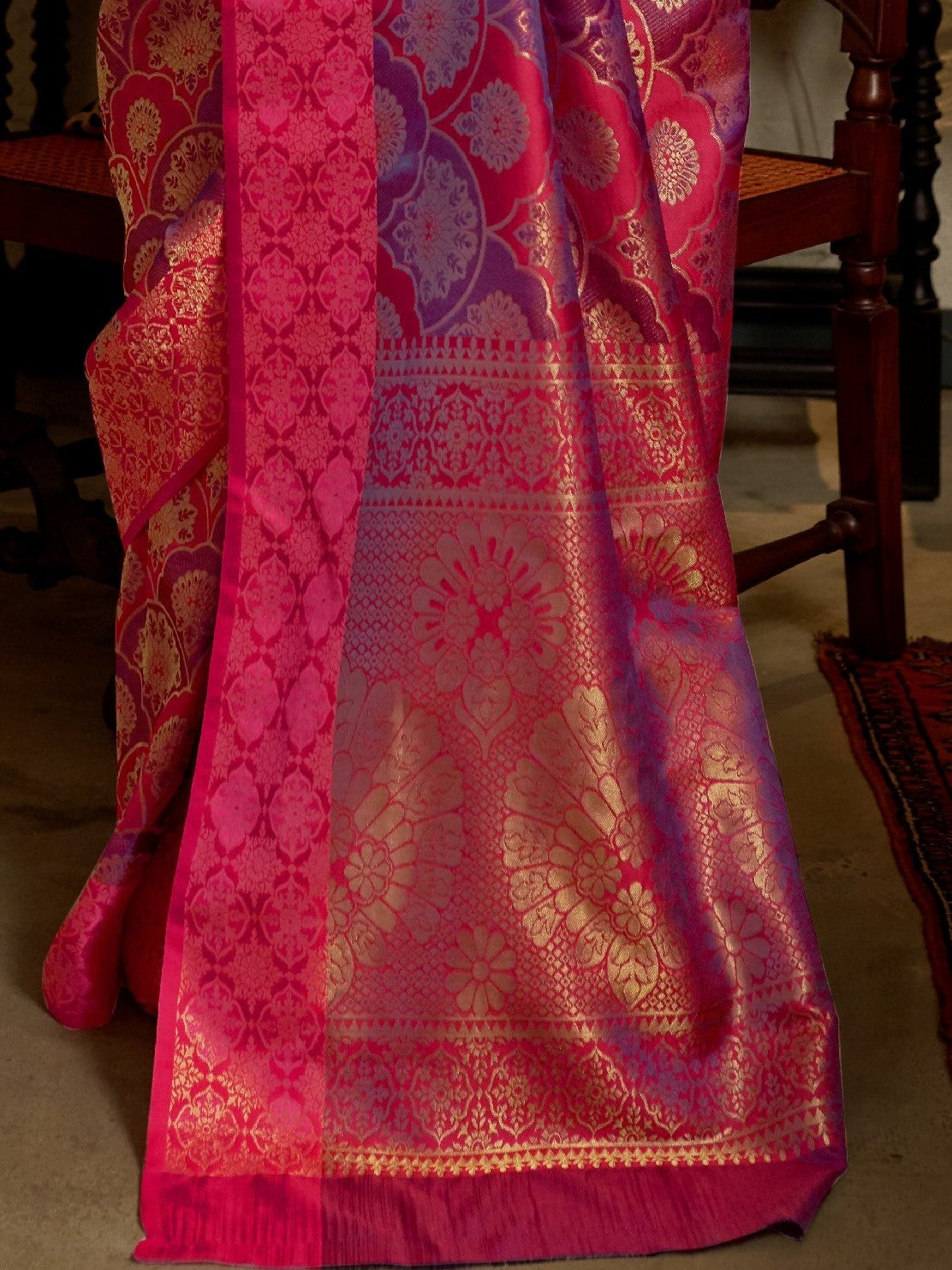 Amaranth Purple Kanjivaram Saree