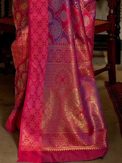 Amaranth Purple Kanjivaram Saree