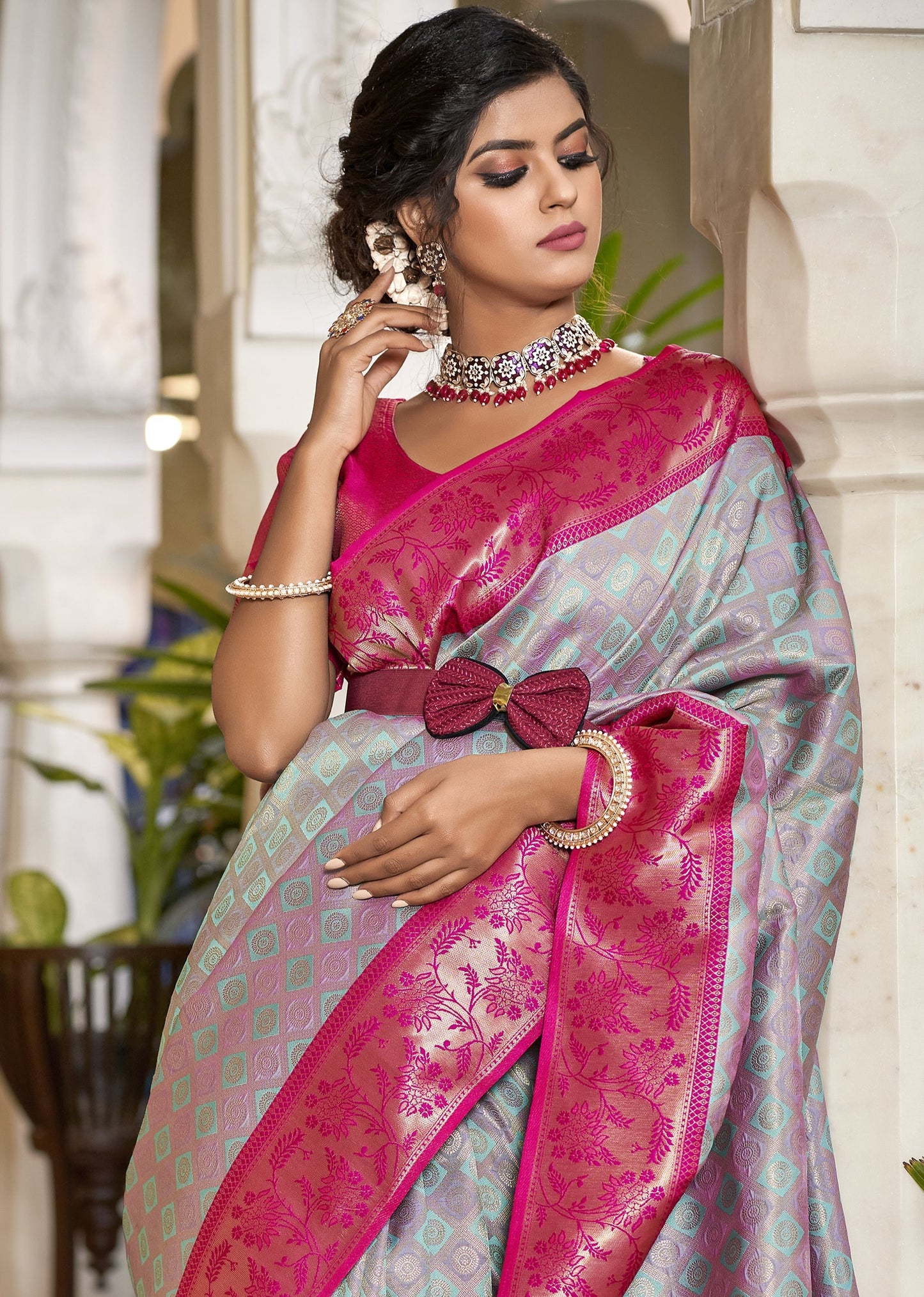 Orchid Pink Kanjivaram Saree
