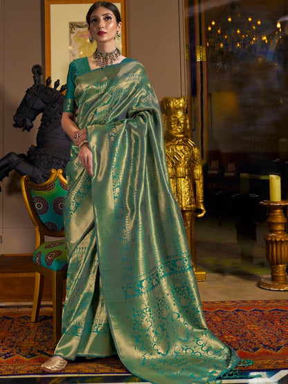 Sea Green Kanjivaram Saree