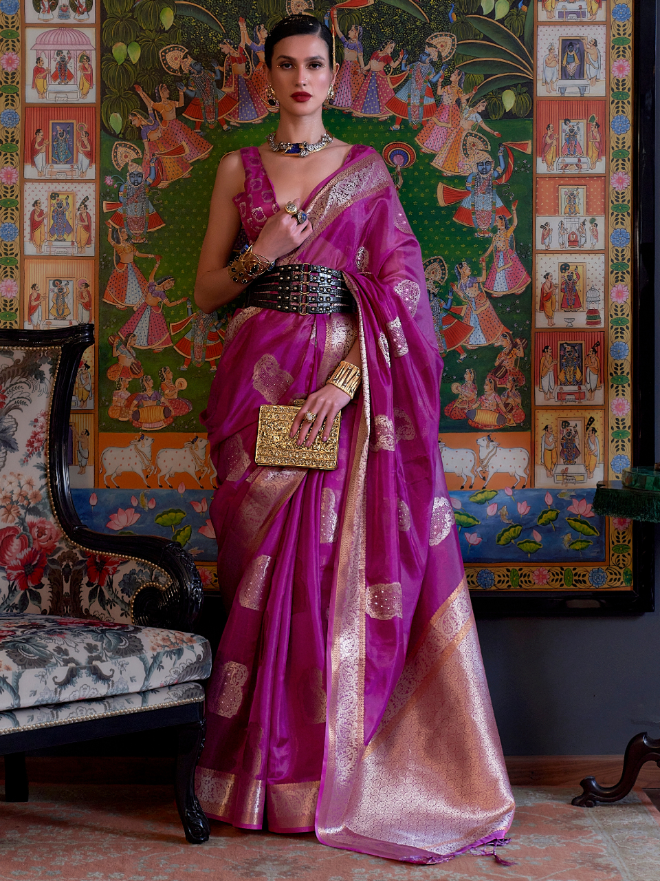 organza saree online
