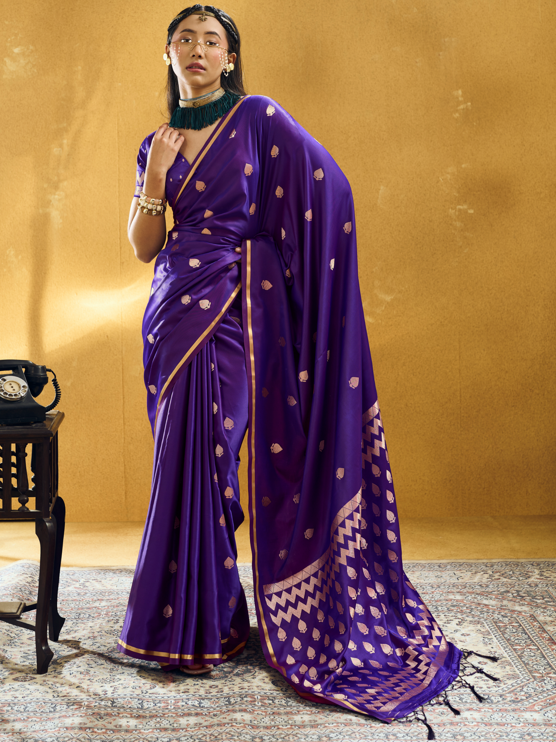 indigo blue saree online