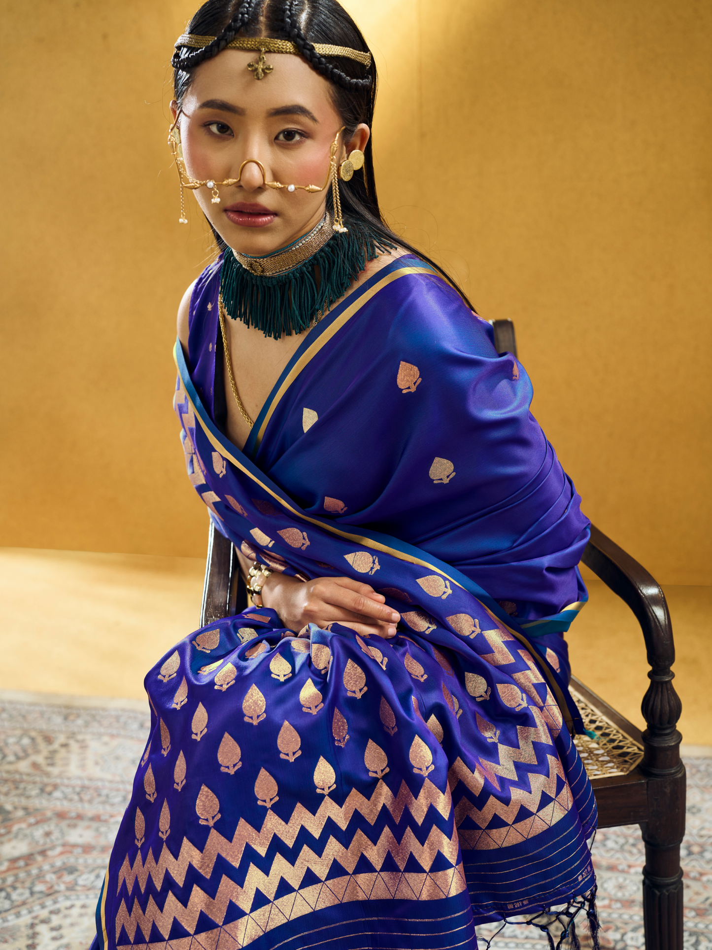 blue saree