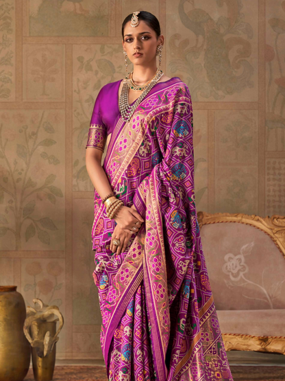 printed patola saree