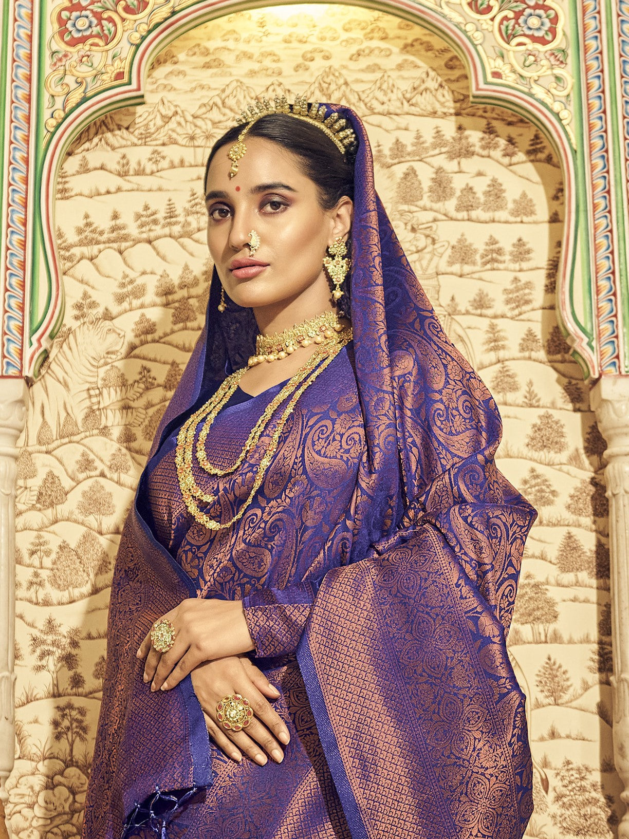 Royal Blue Kanjivaram Saree
