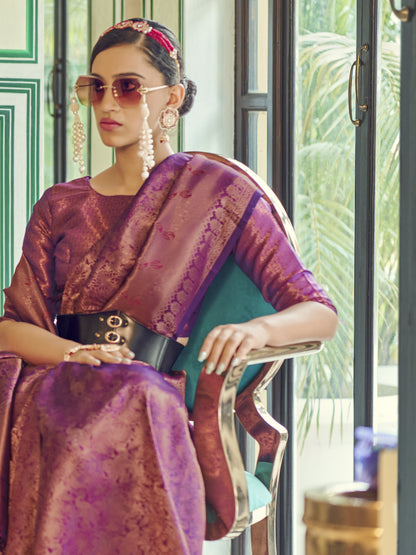Orchid Purple Kanjivaram Saree