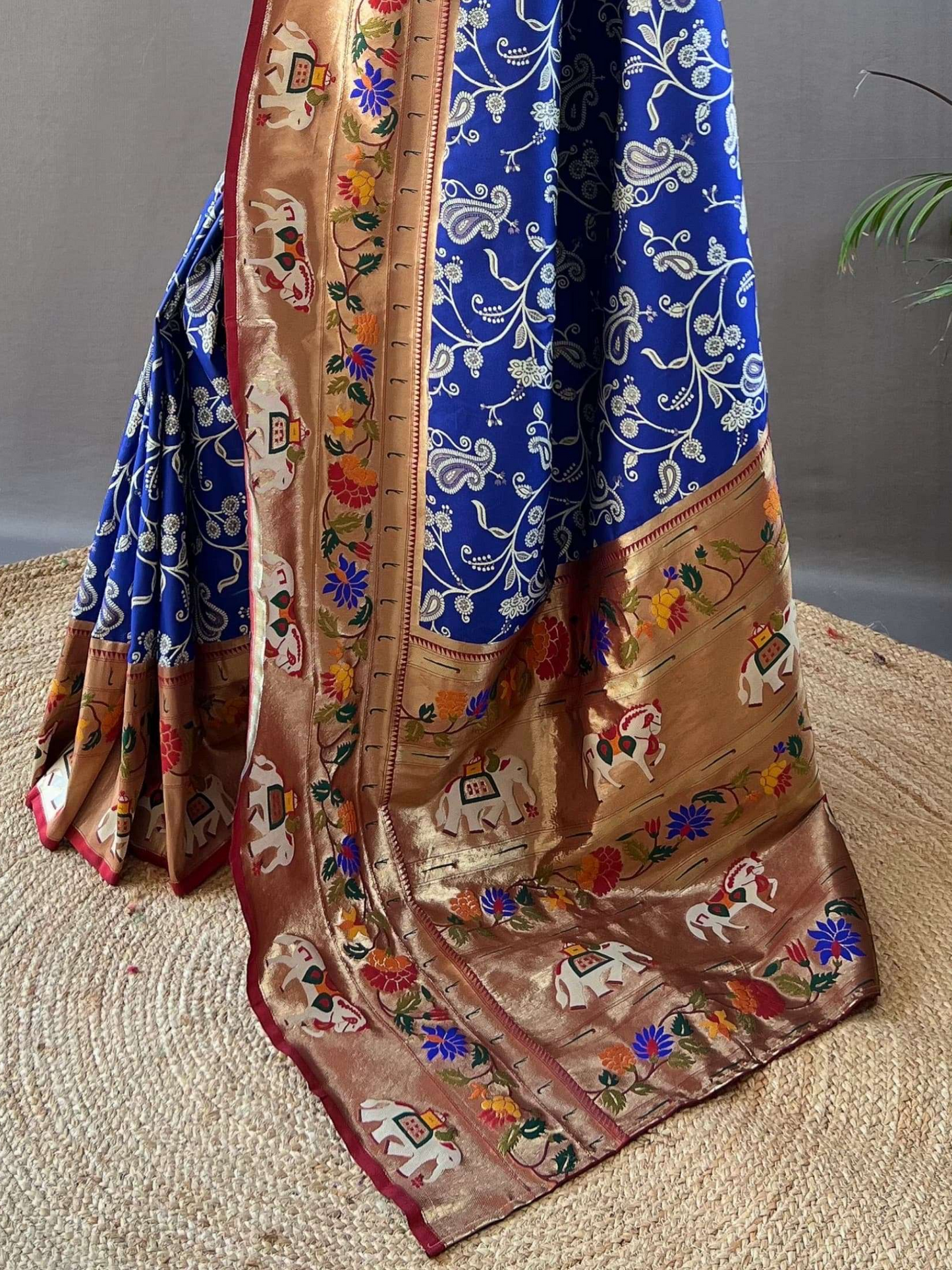 Royal Blue Woven Patola Paithani Silk Saree