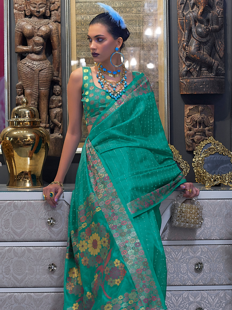 women silk saree