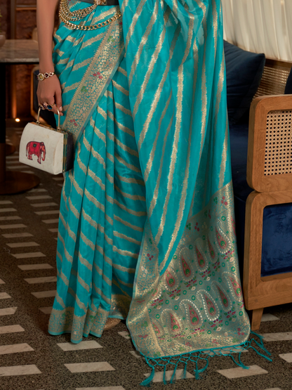 meenakari weaving saree