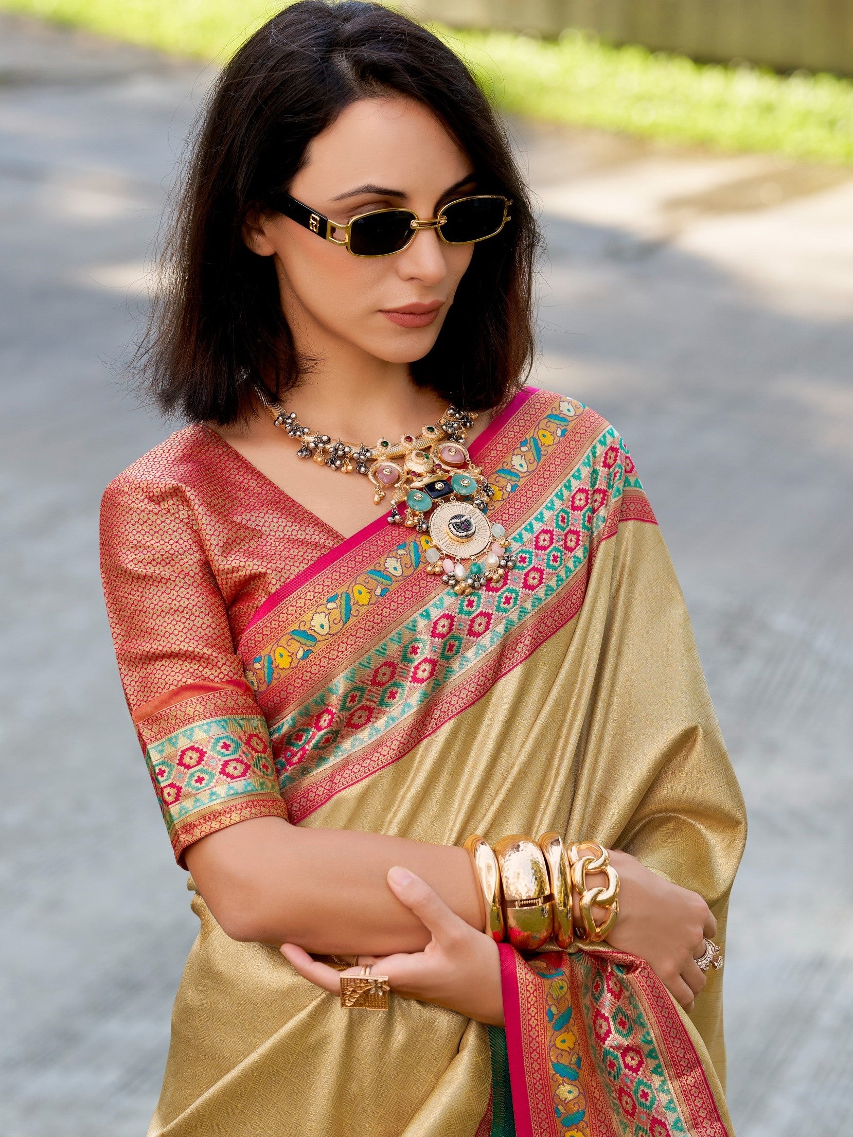 tissue silk saree
