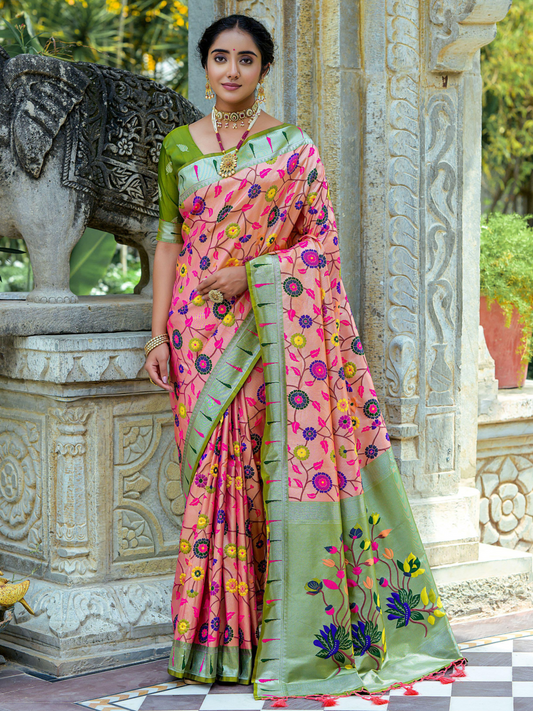 woven jal paithani saree