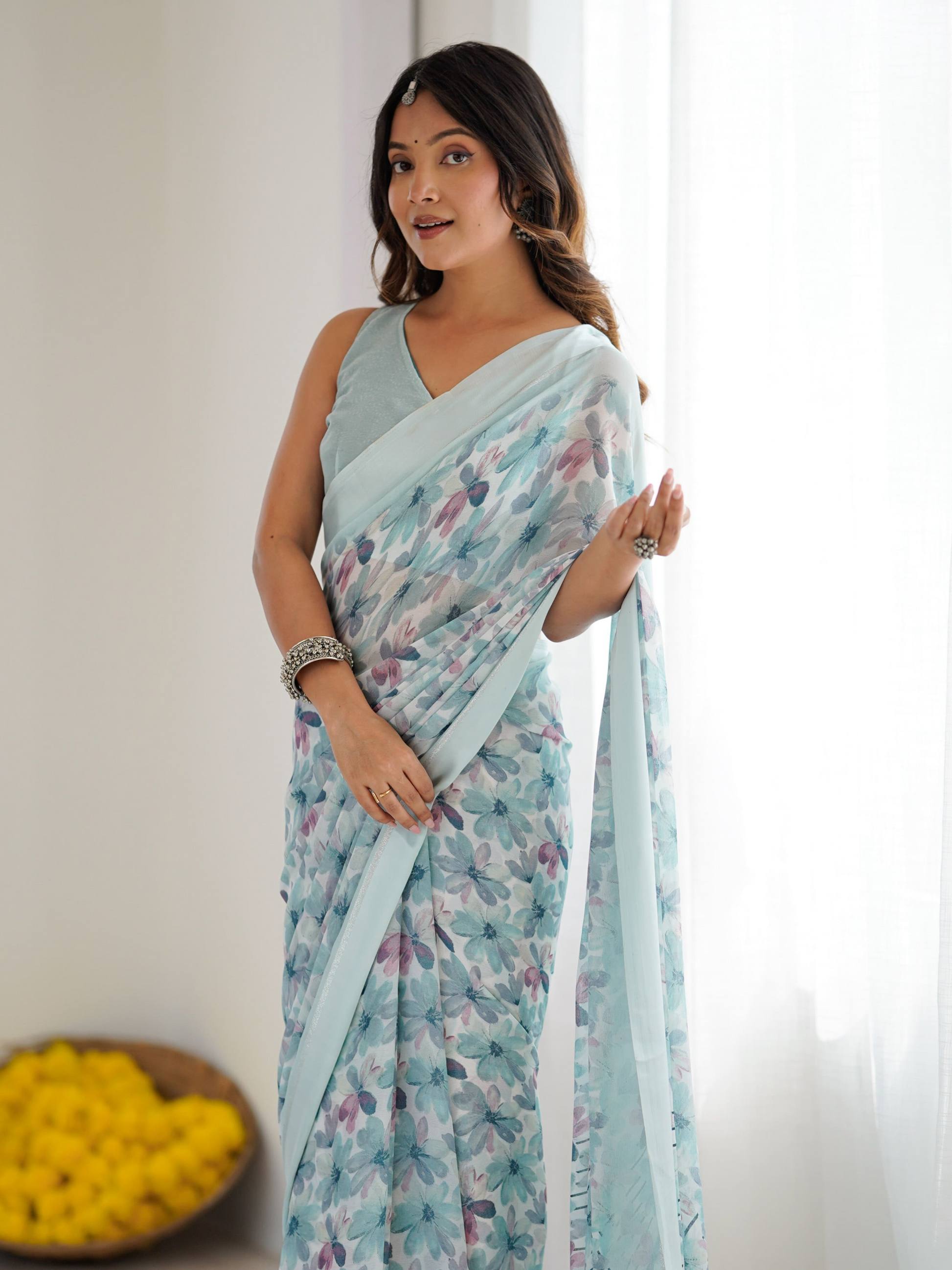trending synthetic saree