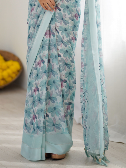 light color saree
