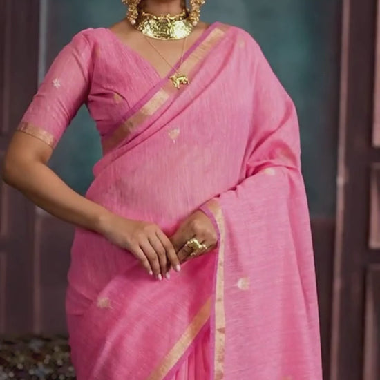 pink saree lover